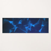 抽象芸術ブラック上の青い三角形 ヨガマット (正面(横))