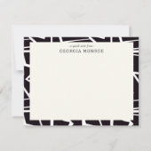 抽象芸術ブラック文パーソナライズされた具 ノートカード (正面)