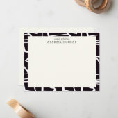 抽象芸術ブラック文パーソナライズされた具 ノートカード (正面/裏面インサイチュ)