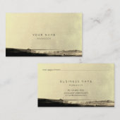 抽象芸術ブラック金ゴールドイエローアポイントメントカード 予約カード (正面/裏面)