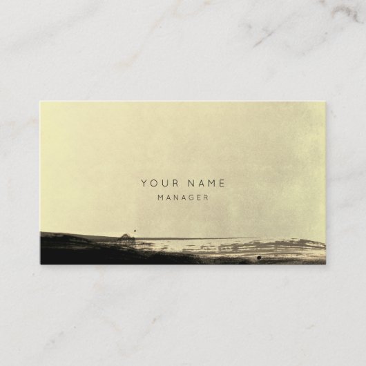 抽象芸術ブラック金ゴールドイエローアポイントメントカード 予約カード (正面)