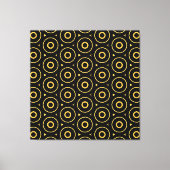 抽象芸術ブラック金ゴールドサークルキャンバスプリントプリント キャンバスプリント (正面)