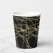 抽象芸術ブラック金ゴールドブライダルシャワー 紙コップ (右)