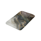 抽象芸術ブラック金ゴールド大理石 バスマット (アングル)