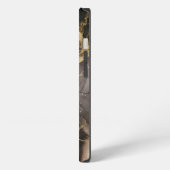 抽象芸術ブラック金ゴールド大理石 iPhoneケース (左側面)