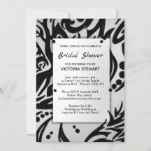 抽象芸術ブラック&シルバーの部族ブライダルシャワー