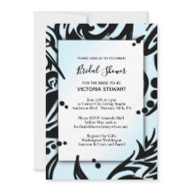 抽象芸術ブラック&ブルートライバルブライダルシャワー