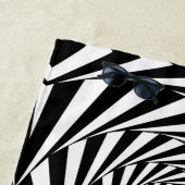 抽象芸術ブラック&ホワイトらせん状アート ビーチタオル (インサイチュ)