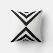 抽象芸術ブラック&ホワイトストライプの装飾用クッション クッション (裏面)