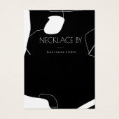 抽象芸術ブラック&ホワイトネックレスディスプレイカード (正面)