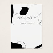 抽象芸術ブラック&ホワイトネックレスディスプレイカード (正面)