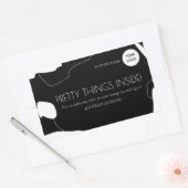 抽象芸術ブラック&ホワイトビジネスの包装ステッカー 長方形シール (封筒)