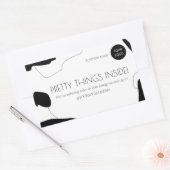 抽象芸術ブラック&ホワイトビジネスの包装ステッカー 長方形シール (封筒)