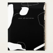 抽象芸術ブラック&ホワイトプランナーデザイン プランナー手帳 (裏面)