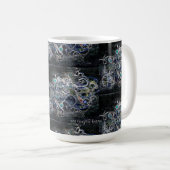 抽象芸術ブラック&ホワイトマグカップ コーヒーマグカップ (正面右)