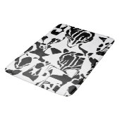 抽象芸術ブラック&ホワイトマット バスマット (アングル)