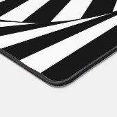 抽象芸術ブラック&ホワイト渦巻螺旋階段アート デスクマット (コーナー)