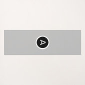 抽象芸術ブラック&ホワイト渦巻螺旋階段アート ヨガマット (裏面(横))