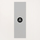 抽象芸術ブラック&ホワイト渦巻螺旋階段アート ヨガマット (裏面)