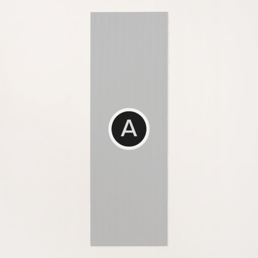 抽象芸術ブラック&ホワイト渦巻螺旋階段アート ヨガマット (裏面)