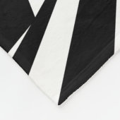 抽象芸術ブラック&ホワイト渦巻階段 フリースブランケット (角)