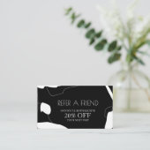 抽象芸術ブラック&ホワイト紹介カードデザイン 紹介カード (スタンド正面)