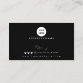 抽象芸術ブラック&ホワイト紹介カードデザイン 紹介カード (裏面)