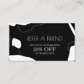 抽象芸術ブラック&ホワイト紹介カードデザイン 紹介カード (正面)