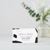 抽象芸術ブラック&ホワイト紹介カードデザイン 紹介カード (スタンド正面)