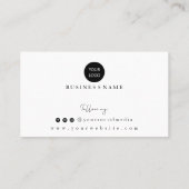 抽象芸術ブラック&ホワイト紹介カードデザイン 紹介カード (裏面)