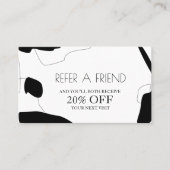 抽象芸術ブラック&ホワイト紹介カードデザイン 紹介カード (正面)