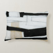 抽象芸術ブラック&ホワイト絵画ズ アクセントクッション (裏面)