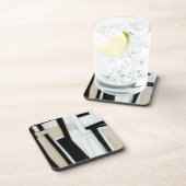 抽象芸術ブラック&ホワイト絵画ズ コースター (右側)