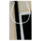 抽象芸術ブラック&ホワイト絵画ズ スモールペーパーバッグ (裏面)