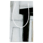 抽象芸術ブラック&ホワイト絵画ズ スモールペーパーバッグ (正面)