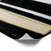 抽象芸術ブラック&ホワイト絵画ズ ポスター (角)