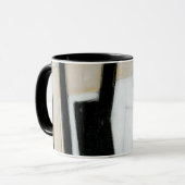 抽象芸術ブラック&ホワイト絵画ズ マグカップ (正面左)