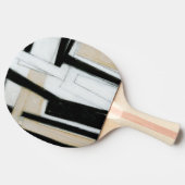 抽象芸術ブラック&ホワイト絵画ズ 卓球ラケット (横)