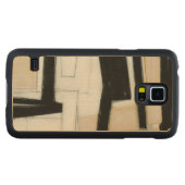 抽象芸術ブラック&ホワイト絵画ズ CarvedメープルGalaxy S5スリムケース (正面(横))