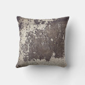 抽象芸術ブラック&ホワイト（ひび割れた壁） クッション (裏面)