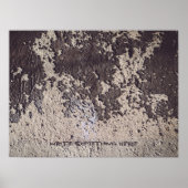 抽象芸術ブラック&ホワイト（ひび割れた壁）ポスター ポスター (正面)