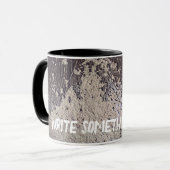 抽象芸術ブラック&ホワイト（ひび割れた壁） マグカップ (正面左)