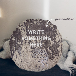 抽象芸術ブラック&ホワイト（ひび割れた壁） ラウンドクッション