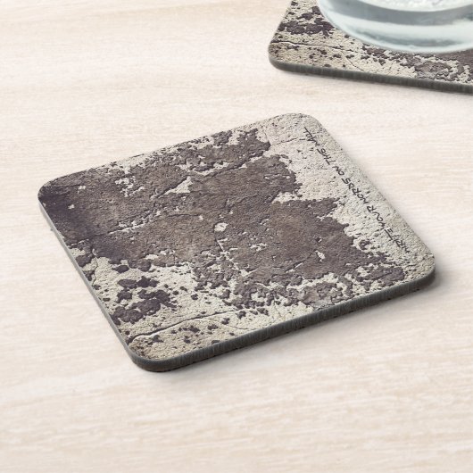抽象芸術ブラック&ホワイト(ひび割れた壁)ロフトグランジ コースター (左側)