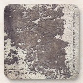 抽象芸術ブラック&ホワイト(ひび割れた壁)ロフトグランジ コースター (正面)