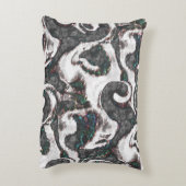 抽象芸術ブラック&ホワイト(カラー詳細または不合格) アクセントクッション (裏面(縦))