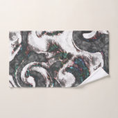 抽象芸術ブラック&ホワイト(カラー詳細または不合格) バスタオルセット (ハンドタオル)