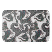 抽象芸術ブラック&ホワイト(カラー詳細または不合格) バスマット (正面)