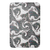 抽象芸術ブラック&ホワイト(カラー詳細または不合格) バスマット (正面縦)