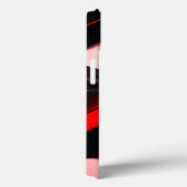 抽象芸術ブラック&レッドデザインプレミアムエレクトロニクス – Case-Mate iPhoneケース (裏面 / 右)